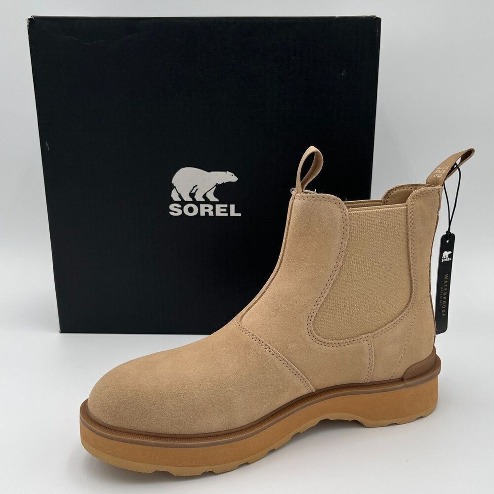 Sorel Women's Size 11 Canoe Hi-Line Chelsea Boots NEW Suede Leather Minimal